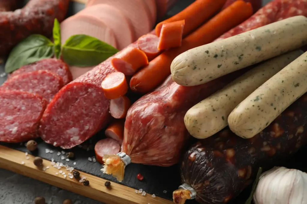 Clínica SOM | persona obesa,dieta para sobrepeso,comidas saludables,alimentos que engordan Carnes rojas y embutidos en una bandeja